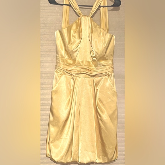 David’s Bridal Canary Yellow Bridesmaid/Cocktail Dress 💛 - Picture 1 of 6